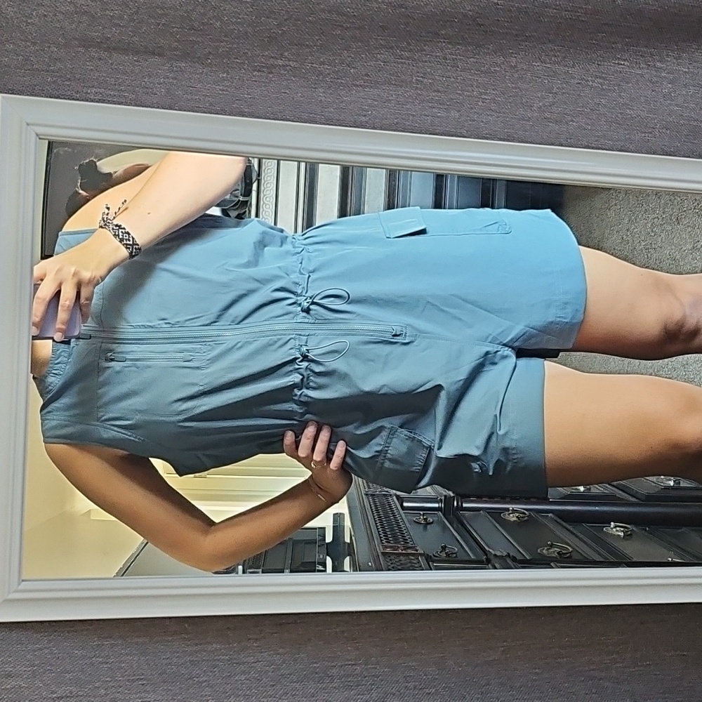 Blue StretchTech Sleeveless Romper